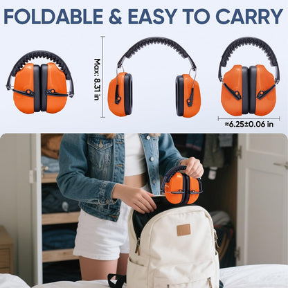 TICONN Noise Cancelling Ear Muffs for Adults, SNR 33dB Hearing Protection, Adjustable Safety Earmuffs for Construction