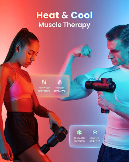 RENPHO Active+ Massage Gun, App-Controlled Guided Courses, Bluetooth