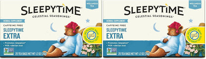 Celestial Seasonings Sleepytime Extra Herbal Tea, 20 Tea Bags Box (Pack of 2)
