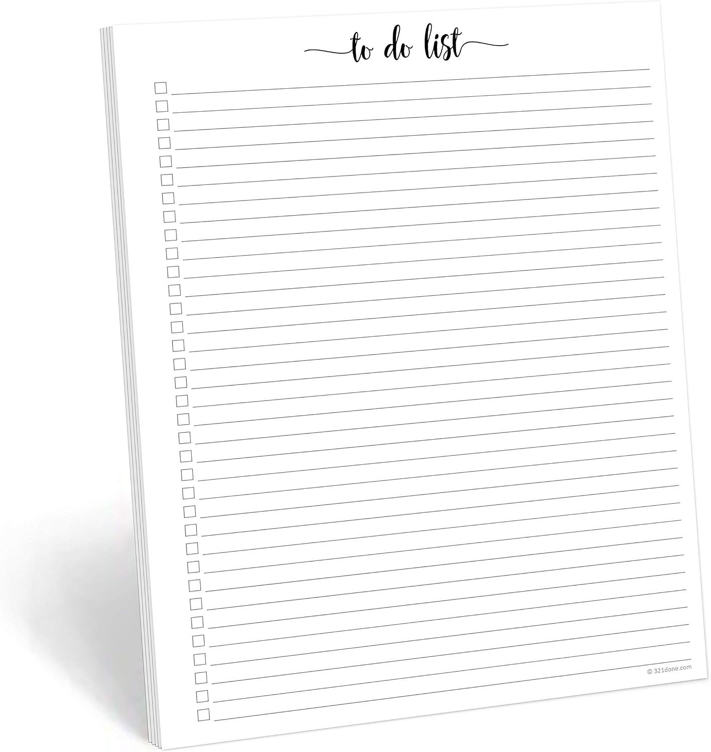 321Done To Do List Notepad, 5.5x8.5 Inches, 50 Sheets, College Ruled