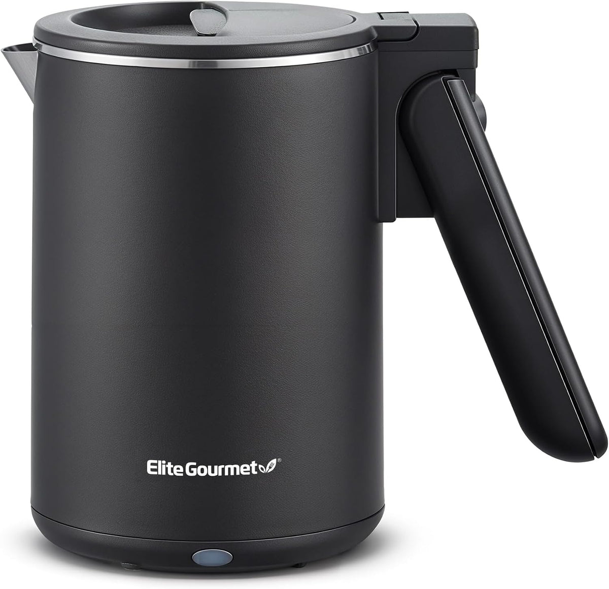 Elite Gourmet 1.7L Dual-Wall Cool-Touch Tea Kettle, Touchscreen, Black
