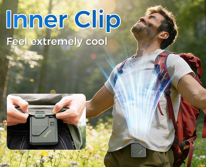 Portable Waist Fan 100 Speed Neck fan Clip on Fan with LED Display