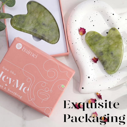 BAIMEI IcyMe Natural Rose Quartz Gua Sha Facial Sculpt Massage Tool-Pink