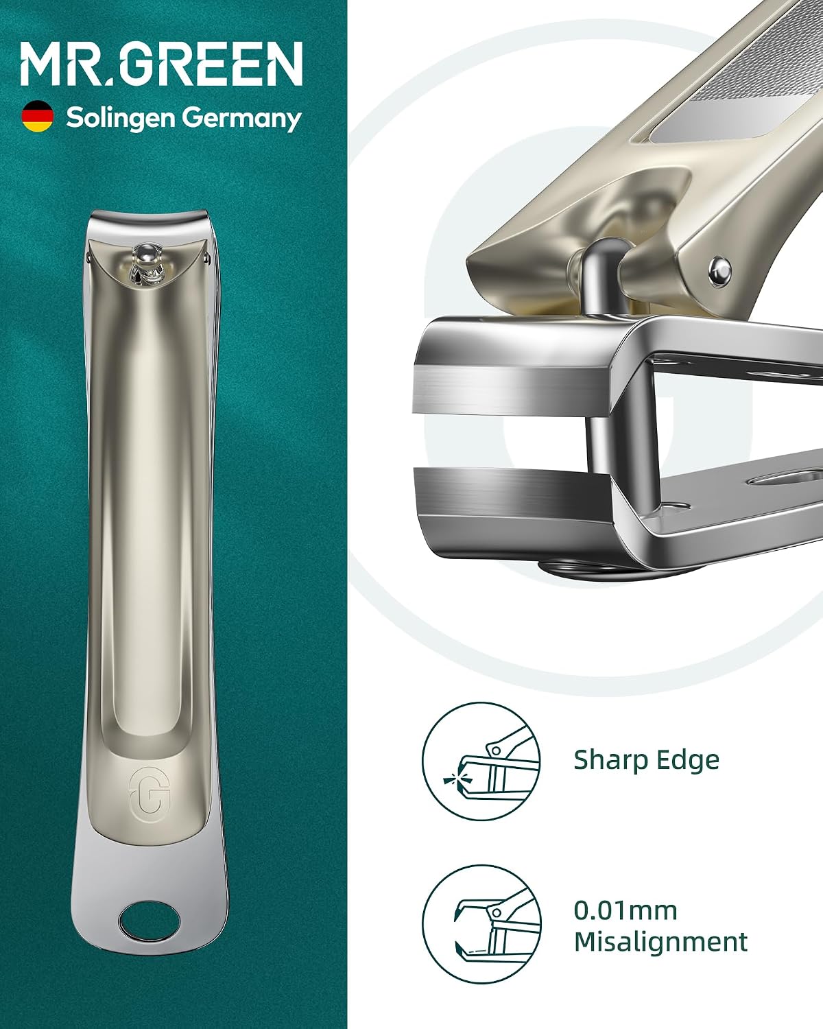 MR.GREEN Manicure Kit 10 in 1, German Stainless Nail Clippers Set, Professional Personal Nail Care Kit Manicure Pedicure Set, Portable Travel Nail Kit with Exquisite Leather Case for Men & Women