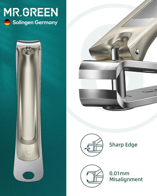 MR.GREEN Manicure Kit 10 in 1, German Stainless Nail Clippers Set, Professional Personal Nail Care Kit Manicure Pedicure Set, Portable Travel Nail Kit with Exquisite Leather Case for Men & Women