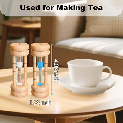 60 Minute Sand Timer, 60 Min Wood Small Hourglass Timer, Blue Sand Clock, One Hour Wooden Hour Glass for Classroom, Sandglass, Reloj De Arena Decorativo, Home, Office, Game, Gift
