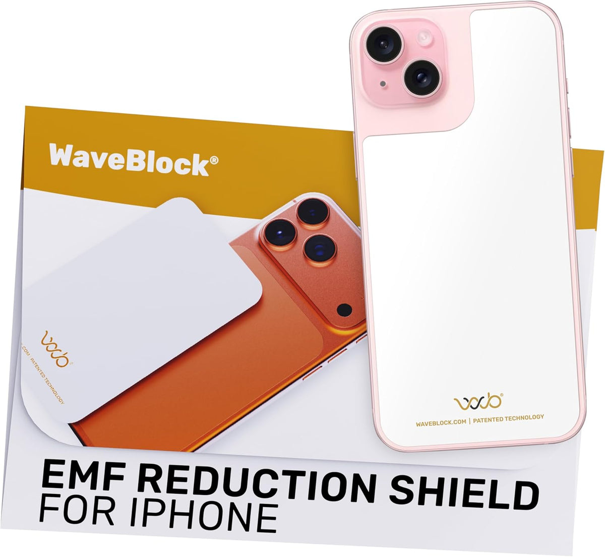WAVEBLOCK EMF Blocker Sticker for iPhone 15 White