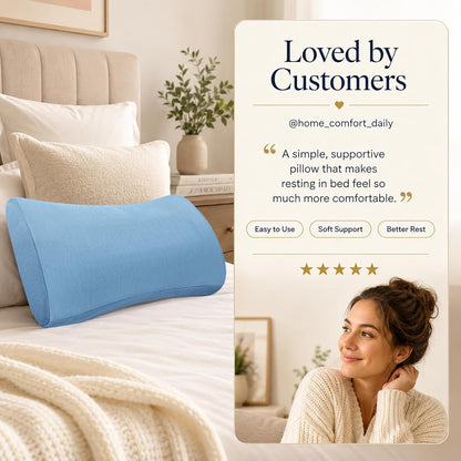Lumbar Support Pillow for Bed Relief Back Pain: Lower Back Pillow for Sleeping - Memory Foam Waist Pillow - Back Wedge Bolster Pillow for Side, Back&Stomach Sleepers - Bed Rest Pillow for Car, Sofa