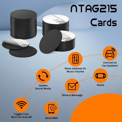 NFC Tags Ntag215 Cards 25mm Round Rewritable NFC Coin Cards