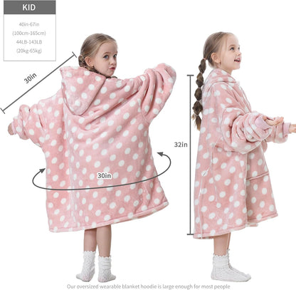 Aemicion Strawberry Blanket Hoodie,Oversized Sherpa Wearable Hooded Blanket,Warm Cozy Sweatshirt Gifts for Women Girls Adult