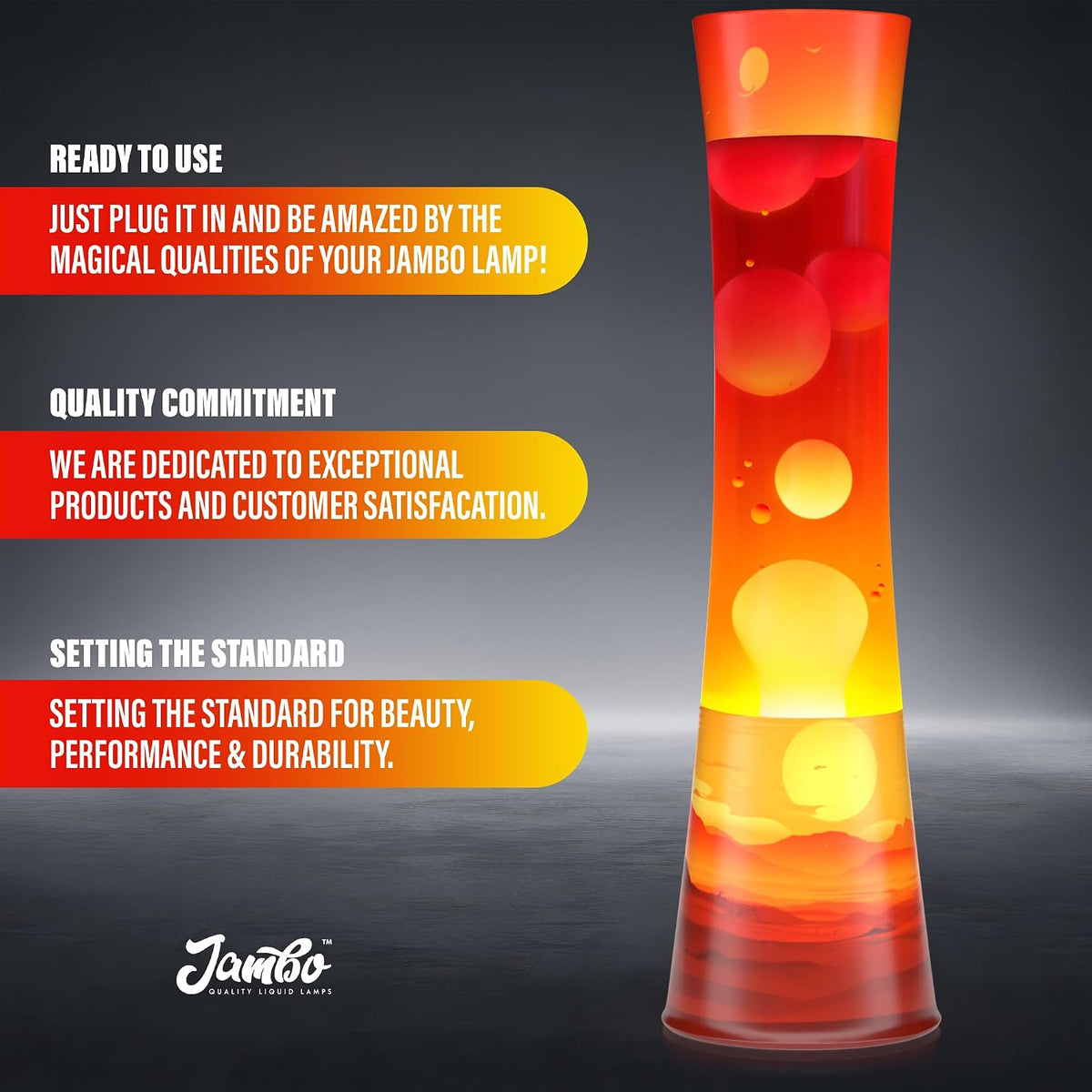 JAMBO 15.5" The Upgraded Motion Lamp, Sunset Decal Motion Light, Beautiful Home Decor, Living Room Bedroom Lamp, Relaxing Nightlight for Teens, Kids & Adults