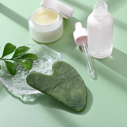 rosenice Gua Sha Facial Tools Guasha Tool Gua Sha Jade Stone Manual Massage Sticks for Jawline Sculpting and Puffiness Reducing for Face Body Tensions Reduce Festive Gifts