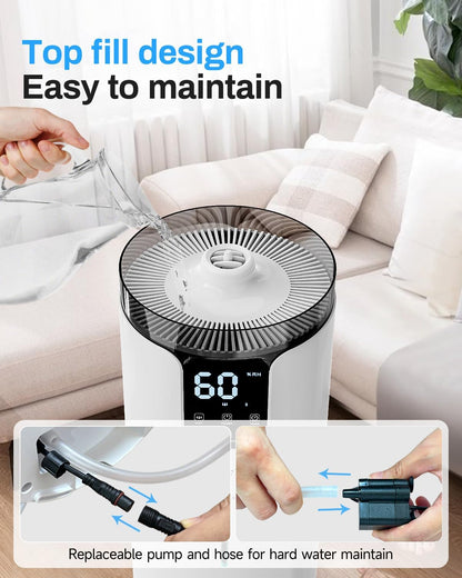 16L Cool Mist Humidifier Large Room Whole House & Commercial 1500 sq.ft