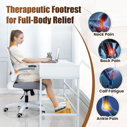 StrongTek Under-Desk Footrest, 4.5 in High, Non-Slip, 300 lb, Office Use