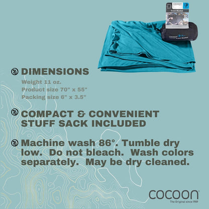 COCOON Coolmax Travel Blanket - Black