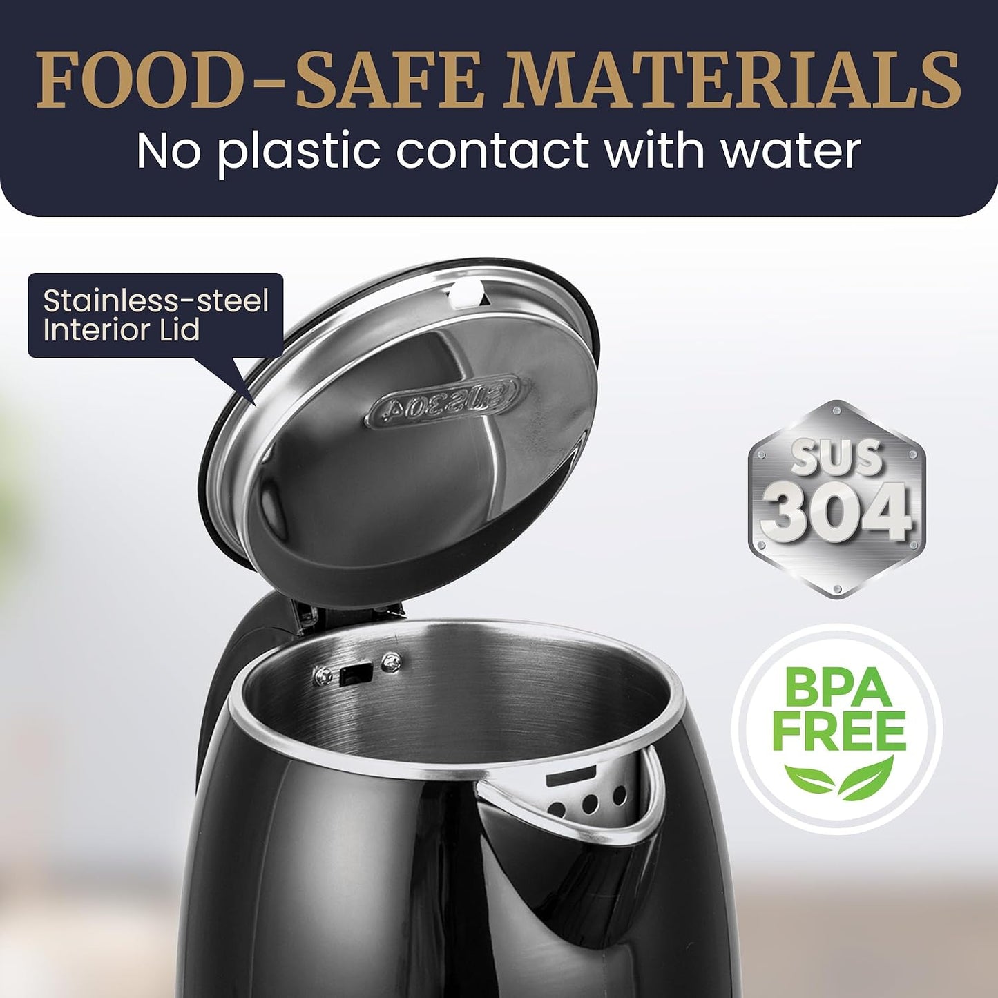 Elite Gourmet 1L Glass Electric Water Kettle, BPA-Free, Fast Boil, Auto Shut-Off, Boil-dry Protection, 360° Swivel Base with Cordless Serving, Clear-view Water Level Markings, Mint