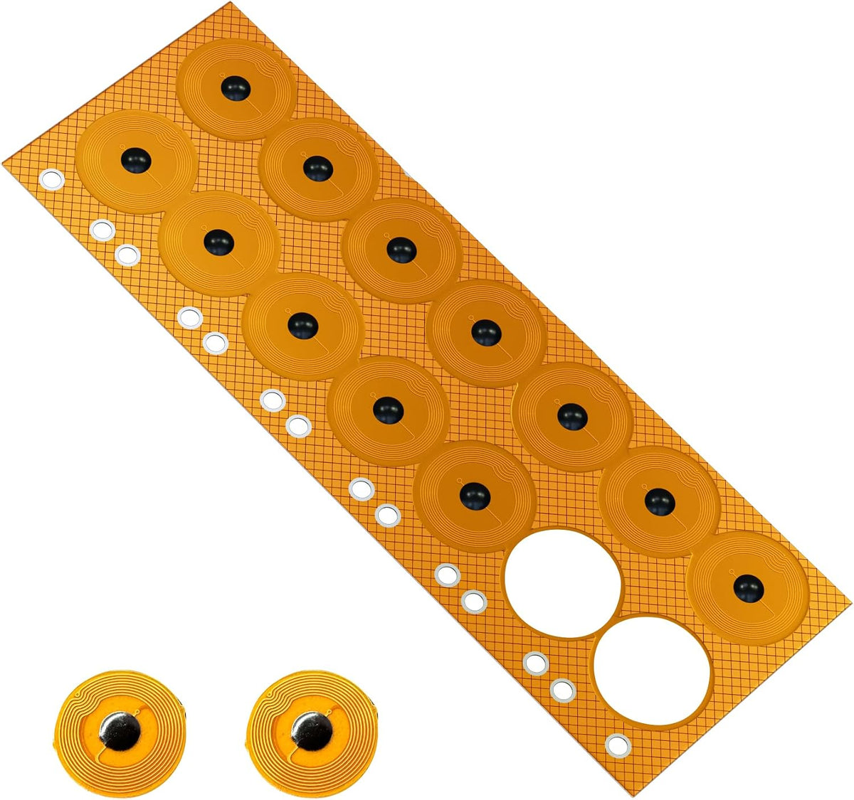 NFC Tags NTAG215 FPC Tag Stickers, Flexible Smart Nail Electronic Tags NFC Key Tag Waterproof Programmable RFID Sticker 10mm Round
