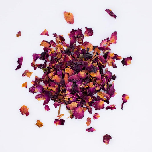 MagJo Naturals Red Rose Petals, Dried, Culinary Grade A, Harvested from Faiyum Oasis in Egypt (8 oz)