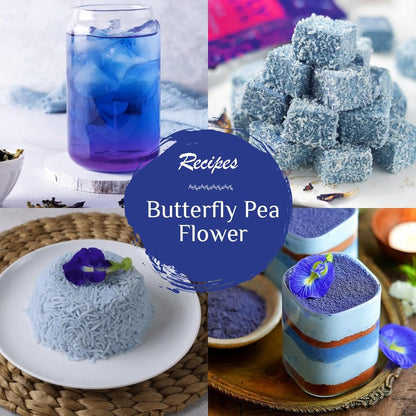 BLUE TEA - Butterfly Pea Flower Tea - 2.11 Oz (150+ Cups) | Antioxidant Rich | Chemical Free - Herbal Tea - Caffeine free - Non Bitter - No Preservatives | Zipper Pack