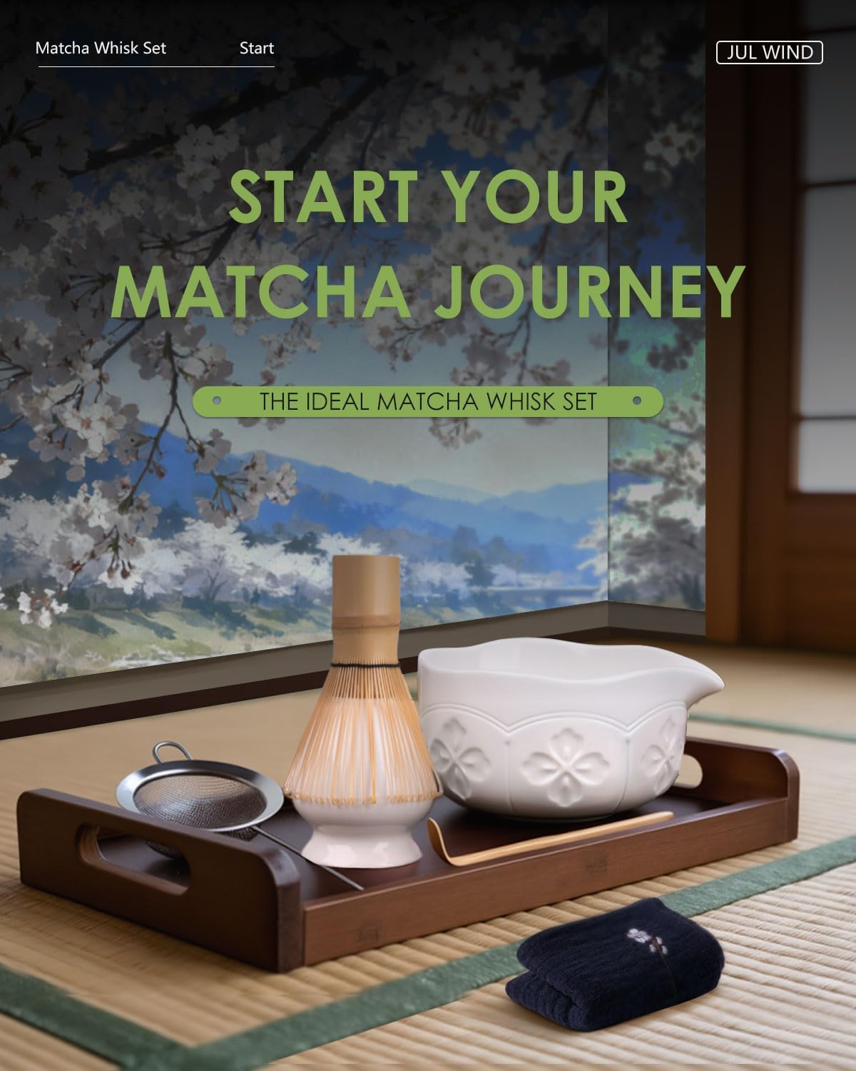 Matcha Whisk - 2-pack Bamboo matcha Whisk set, Handcrafted Traditional Japanese Chasen, 100-Prong Matcha Stirrer Wisk Mixer Brush for Authentic Matcha Tea Preparation