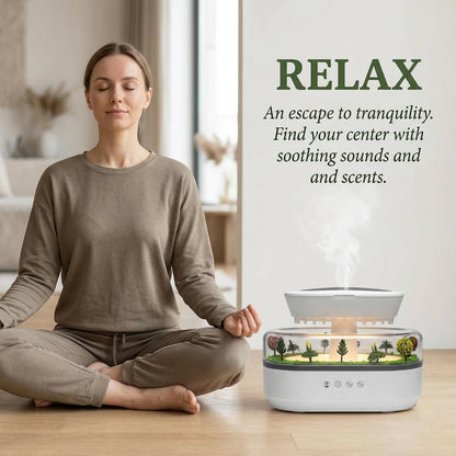 Raindrop 250ML Essential Oil Diffuser Aromatherapy Humidifier - Large Opening Tank, Natural White Noise, Colorful Lights, Fine Atomization, Quiet Operation for Bedroom/Living Room/Office