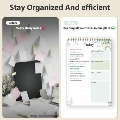 Weekly To Do List Notepad, Undated Planner with 52 Sheets (8.5''x11'') | Desk Accessories and Supplies, Women & Man, Home School & Work