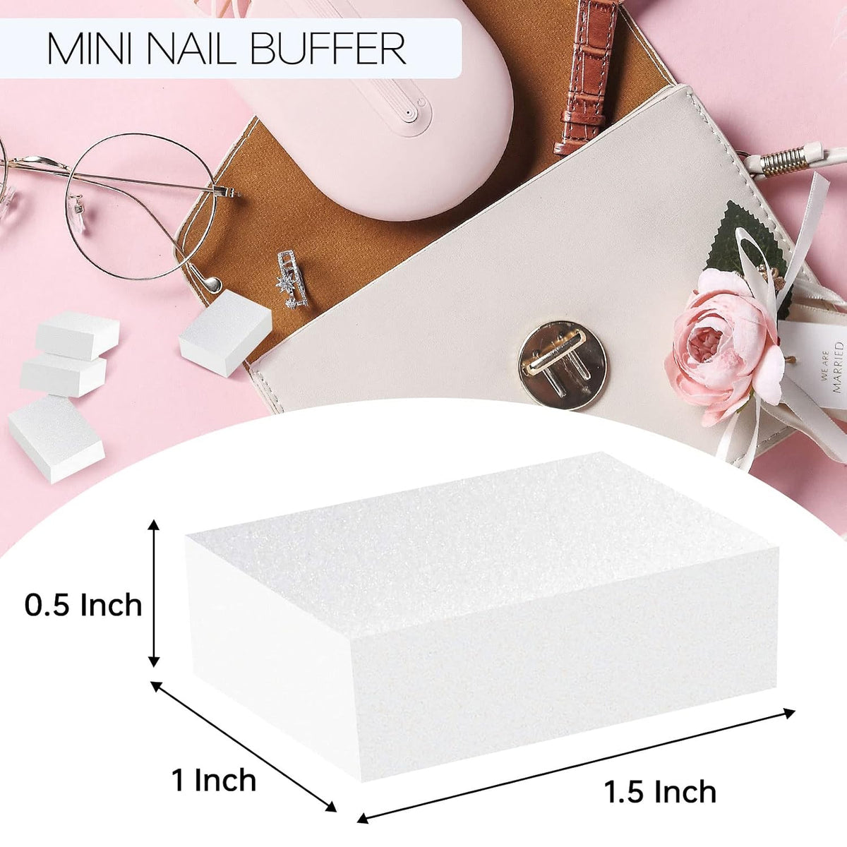 Maryton Nail Buffer Sanding Block Polisher Buffing File 60/100 Grit for Acrylic Nail Art Kit Manicure Tools 10 PCS (Black Purple)