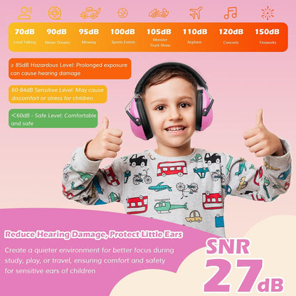 ProCase Noise Cancelling Headphones for Kids Toddler, SNR 27dB Noise Reduction Ear Muffs, Hearing Protection for Monster Jam, Concerts, Fireworks, Shooting, Air Show, Autism Sensory Needs -Blue