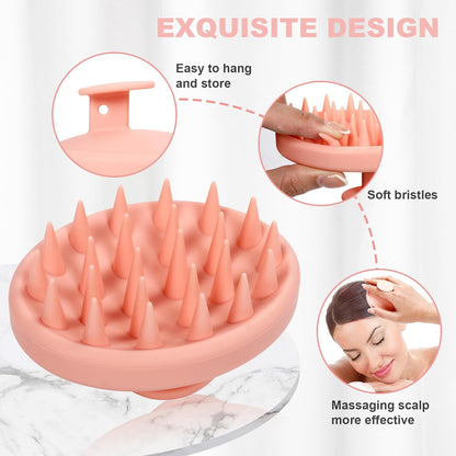Meartchy Silicone Scalp Massager, Scalp Scrubber for Hair Growth with Soft Bristles, Scalp Exfoliator Brush Dandruff Removal Shampoo Brush for Wet Dry Scalp Care (Mint Green)