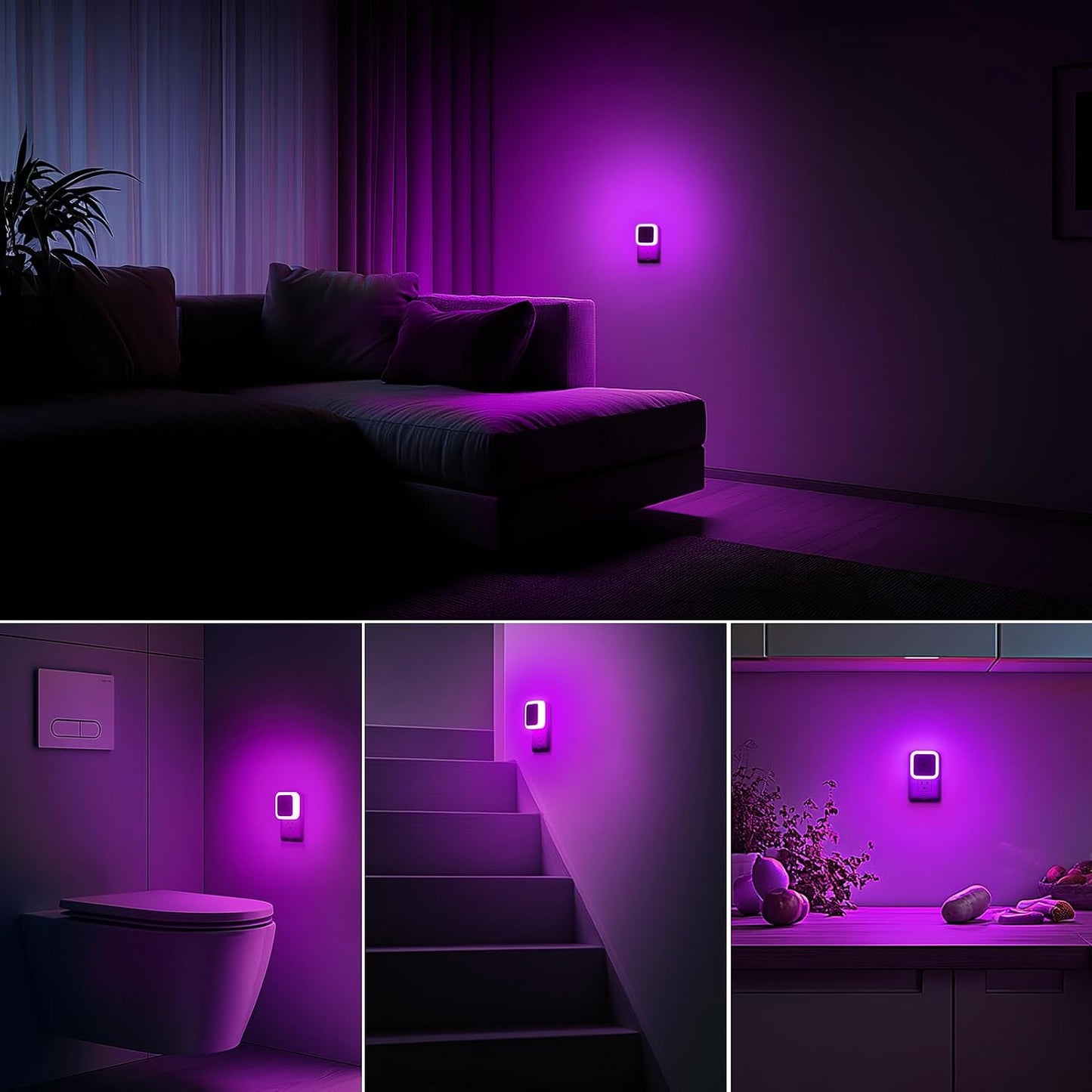 Sujeet Night Light, Night Lights Plug into Wall 8-Pack, Nightlight Plug in Night Light, Dusk to Dawn Night Lamp Led (Warm White)