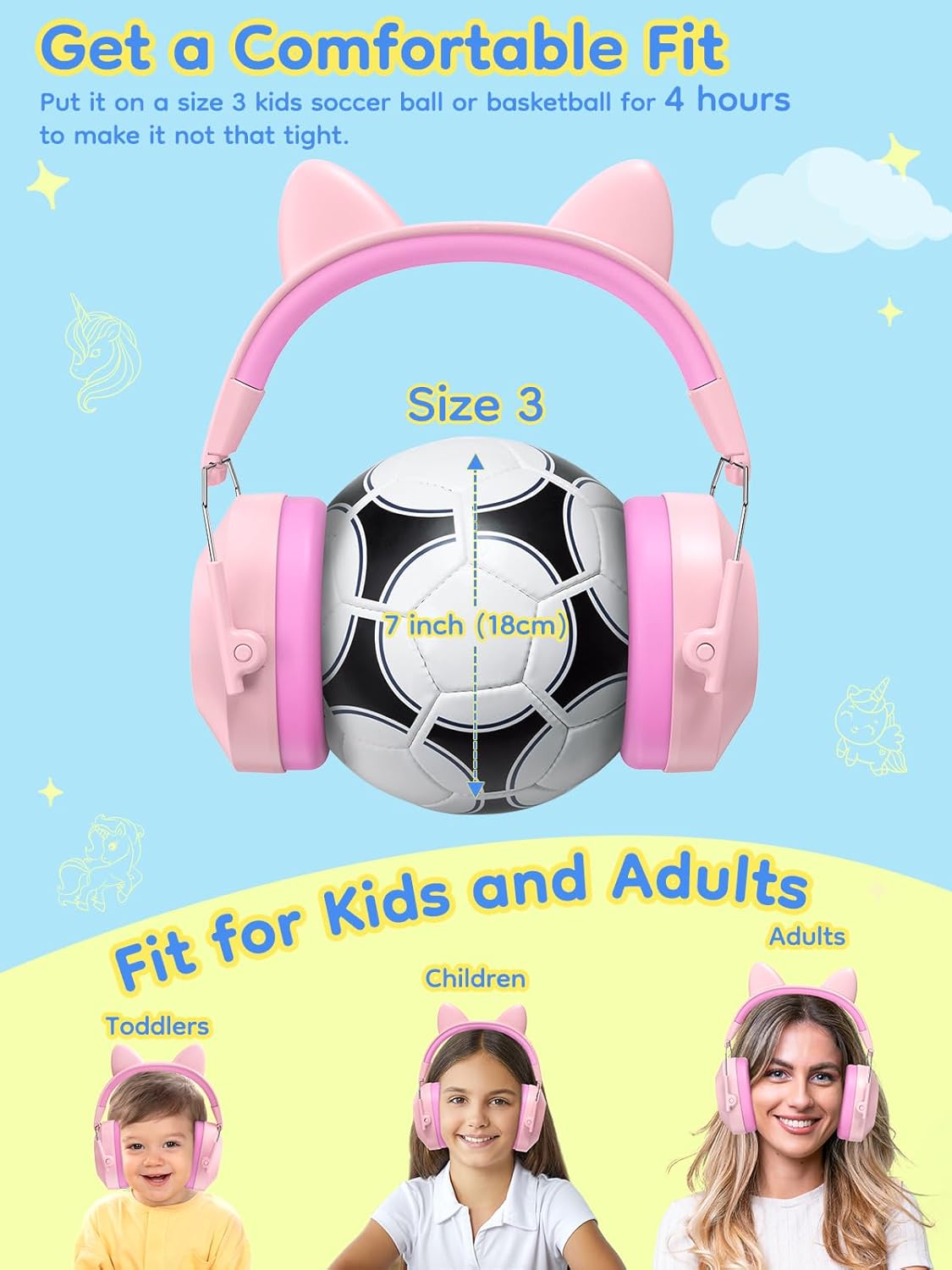 Dr.meter Ear Muffs for Noise Reduction: 27.4SNR Noise Cancelling Headphones for Kids Adults, EM100 Adjustable Hearing Protection Earmuffs for Monster Jam, Autism Sensory, Concerts, Fireworks- 3PACK