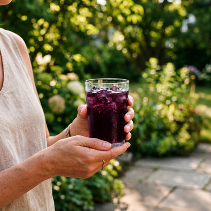 Leaf & Willow Blueberry Hibiscus Tea, Loose Leaf, Caffeine Free, Iced Tea