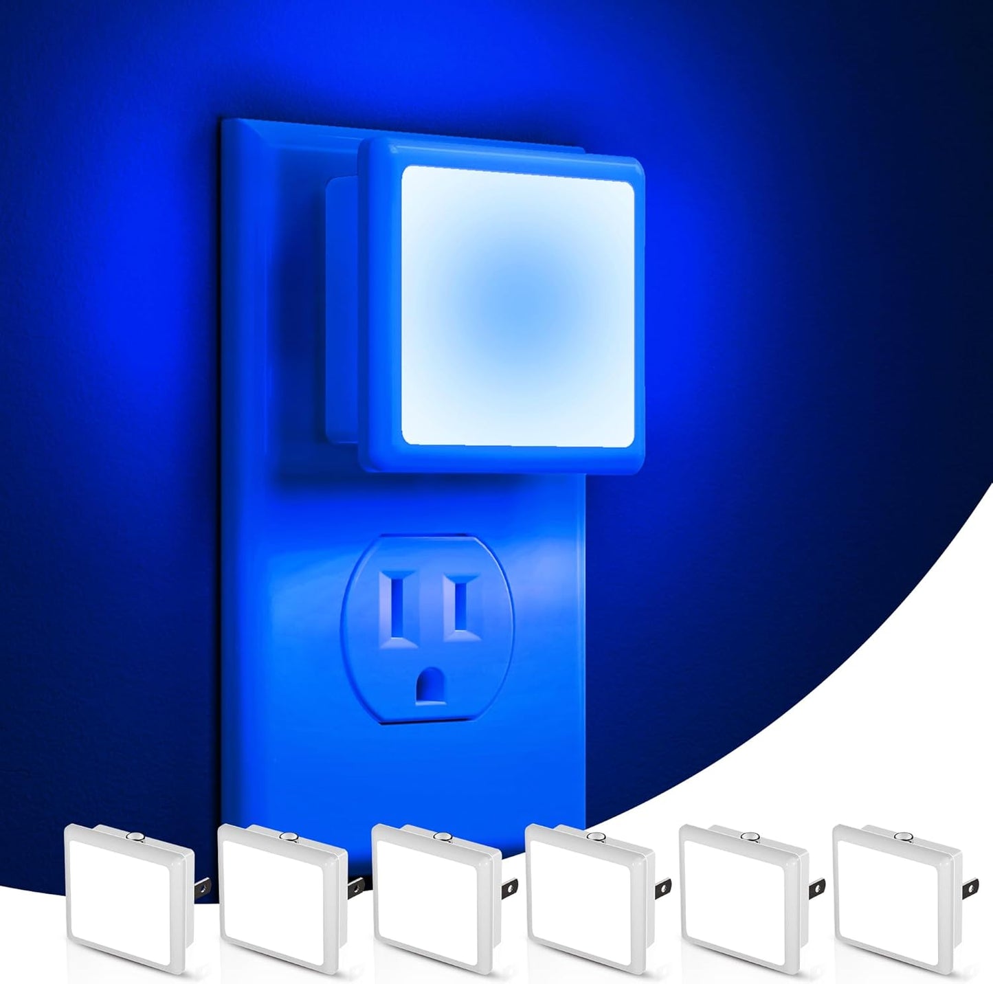 L LOHAS LED Night Lights Plug into Wall,[6-Pack] Plug in Night Light,Dusk to Dawn Sensor, 1800K Amber Light,0.3W Bright Nightlight Auto-On/Off for Adults Bedroom Bathroom Hallway Halloween