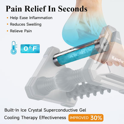 Icing Plantar Fasciitis Relief Foot Roller Massager, Green | Cold Rolling Massage Tool for Heel Arch Pain & Sore Tired Feet, Runners, Athletes, Standing Workers, Home Office Gym Use