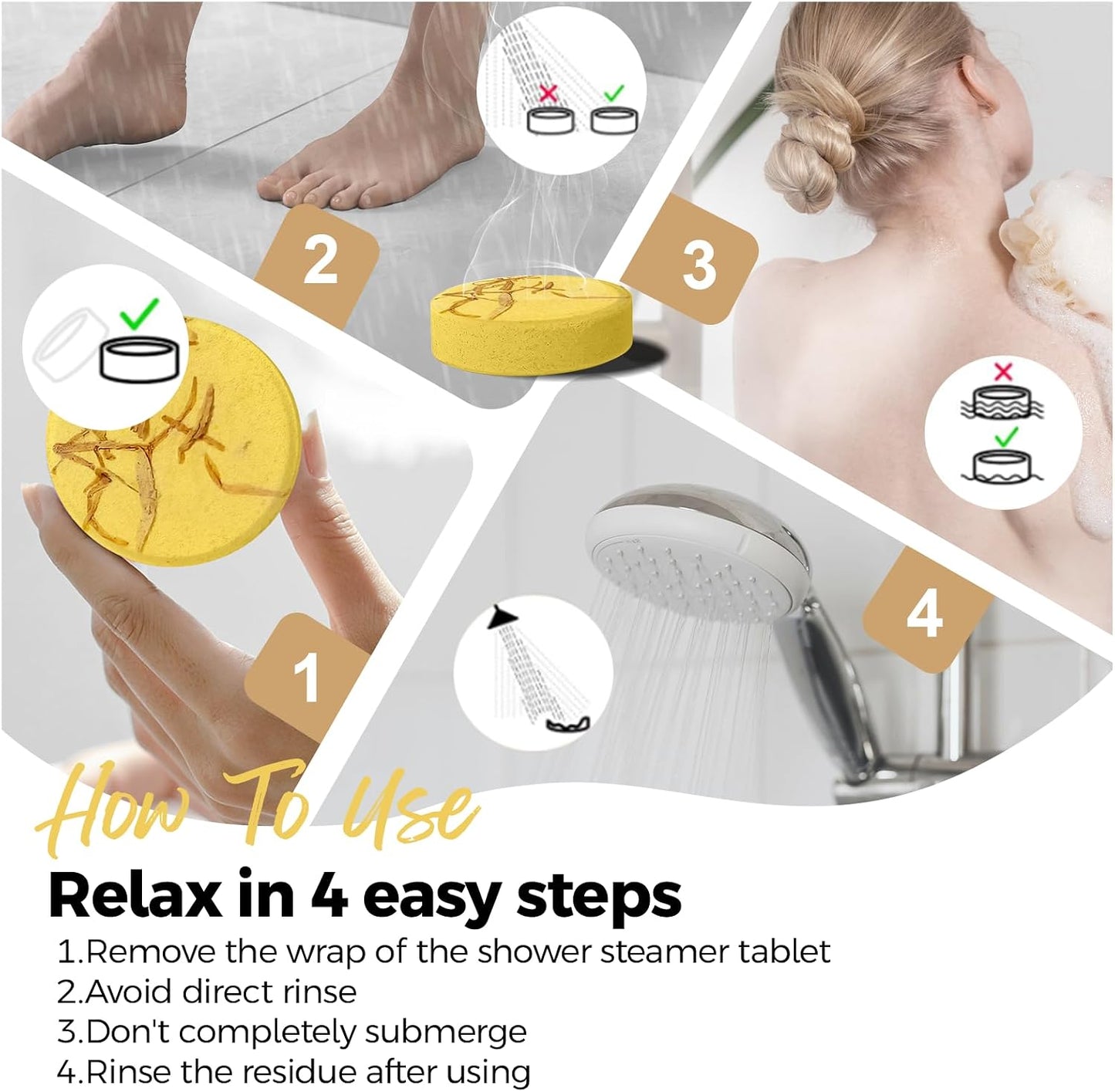 Shower Steamers Aromatherapy Birthday Gifts for Women - SWCANDY 8 Pcs Travel Essentials, Hotel Shower Spa Holidays Mom Wife Grandma Sister Her Self Care Relaxation with Natural Essential Oils Home