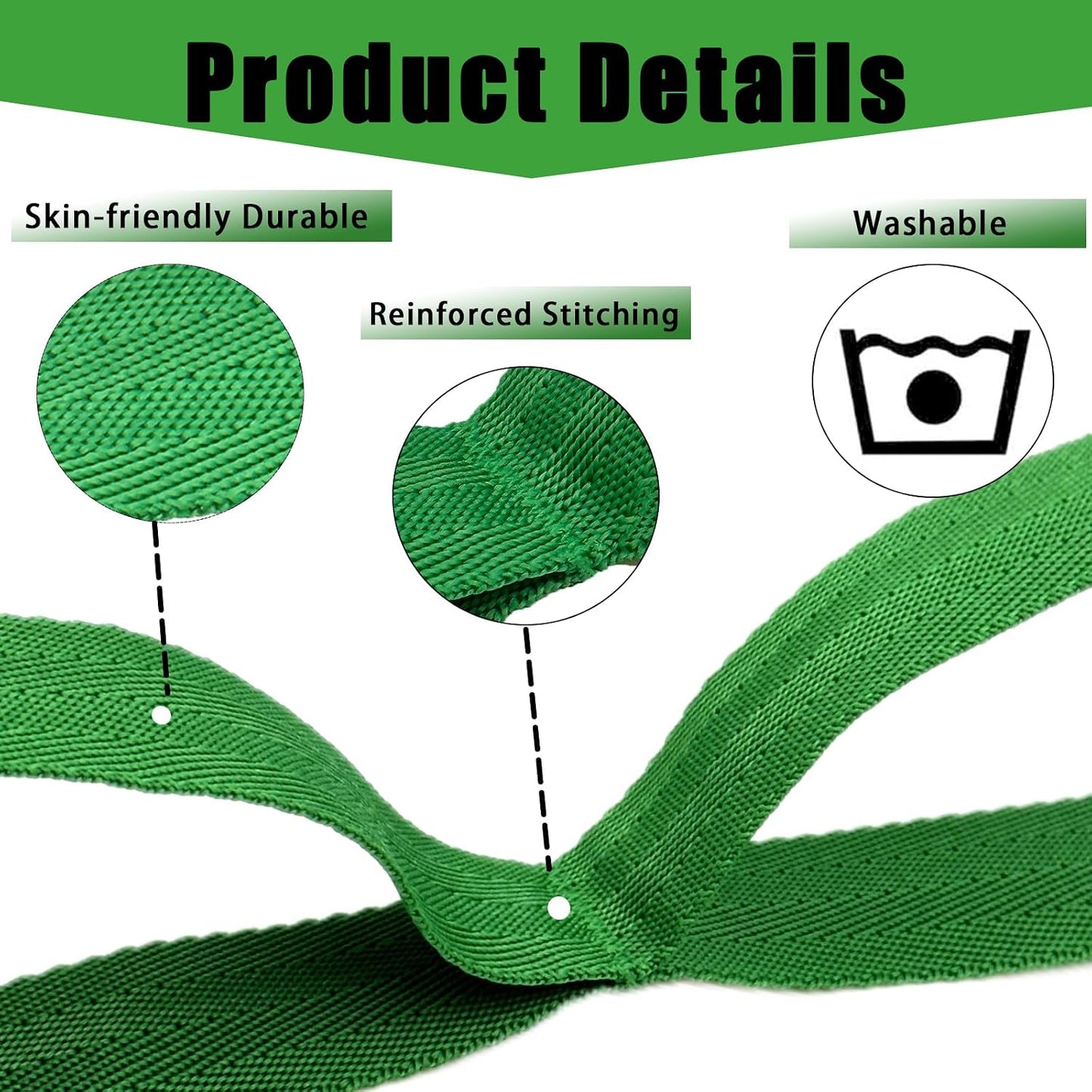 Stretching Strap Yoga Strap with Loops, Stretch Straps for Physical Therapy, Non-Elastic Exercise Strap for Pilates, Dance and Gymnastics with Workout Guide