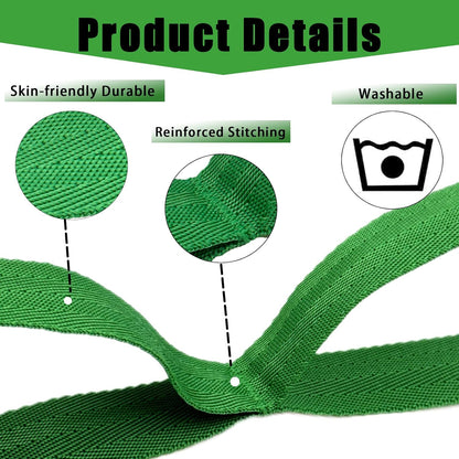 Stretching Strap Yoga Strap with Loops, Stretch Straps for Physical Therapy, Non-Elastic Exercise Strap for Pilates, Dance and Gymnastics with Workout Guide