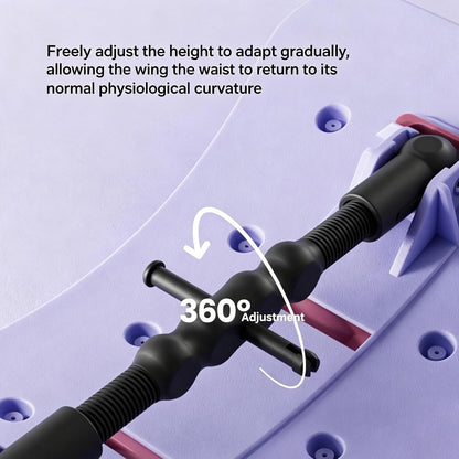 Back Stretcher Device for Lower Back Pain Relief, 3 Level Adjustable Lumbar Board, Back Massager (Black)