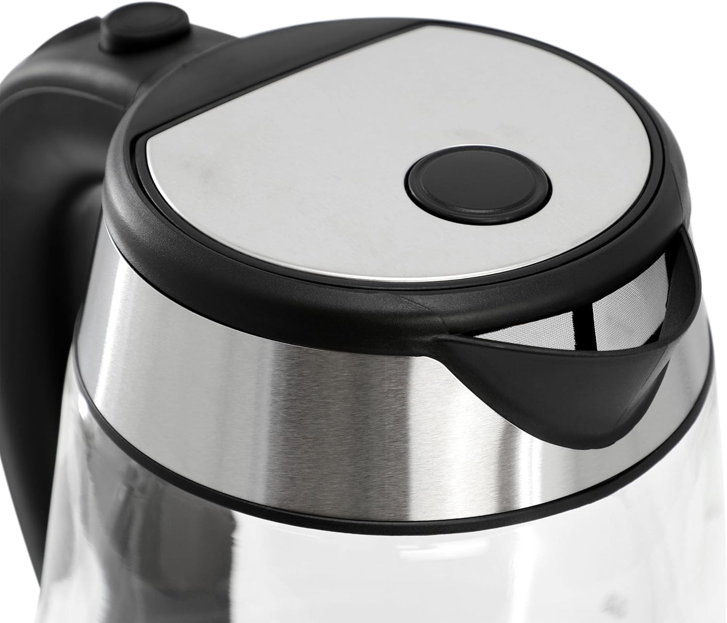 MegaChef Electric Watter Boiler/Tea Kettle (Glass, Silver, 1.8 Liter)