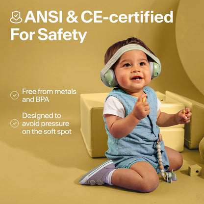 Alpine Muffy Baby Ear Protection for Babies and Toddlers up to 36 Months - CE & ANSI Certified - Noise Reduction Earmuffs - Comfortable Baby Headphones Against Hearing Damage & Improves Sleep - Blush