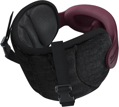 SARISUN Travel Pillows for Airplanes, 360° Support Headrest Pillow with Eye Mask for Sleeping, Travel Airplane Pillow for Long Flights Car Road Trip, Travel Accessories Stop Bobblehead, Black