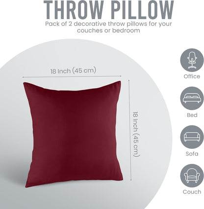 Utopia Bedding 12x20 Pillow Inserts, Set of 2, White – Indoor Decorative Throw Pillows for Bed, Sofa & Couch – Soft, Supportive & Fluffy Cushion Inserts