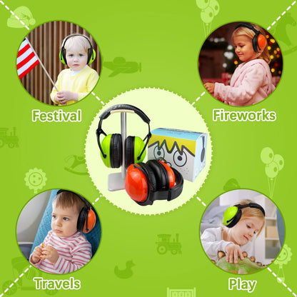ZOHAN EM030 Kids Ear Protection, Noise Cancelling Headphones Ear Muffs for Autism Sensory, Safety Noise Reduction Hearing Protection for Monster Truck/Concerts/Fireworks/Air Shows
