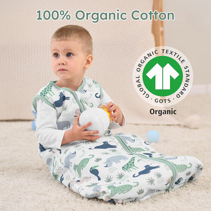 Yoofoss Baby Sleep Sack Baby Wearable Blanket 100% Cotton 2-Way Zipper Toddler Sleeping Sack