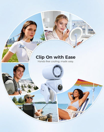 Hotsales Clip-On Portable Fan for Strollers, Handheld Turbo Fan for Travel