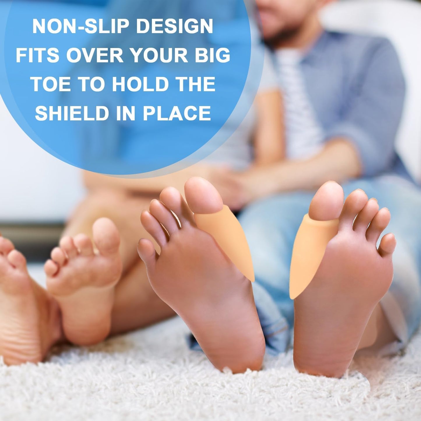 Promifun Gel Bunion Protector Shield, 10 Pack of Bunion Pads and Cushions, Bunion Guard for Big Toe, Relieve Foot Pain from Friction, Rubbing and Pressure - Clear
