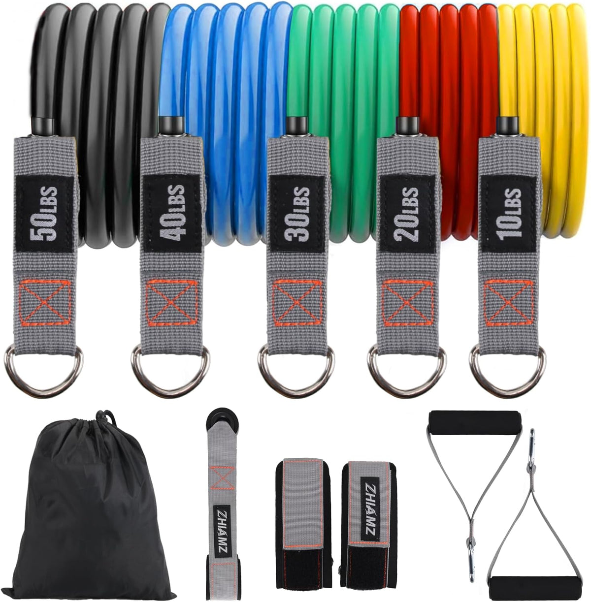 Resistance Bands with Handles, Exercise Bands with Handles, Door Anchor