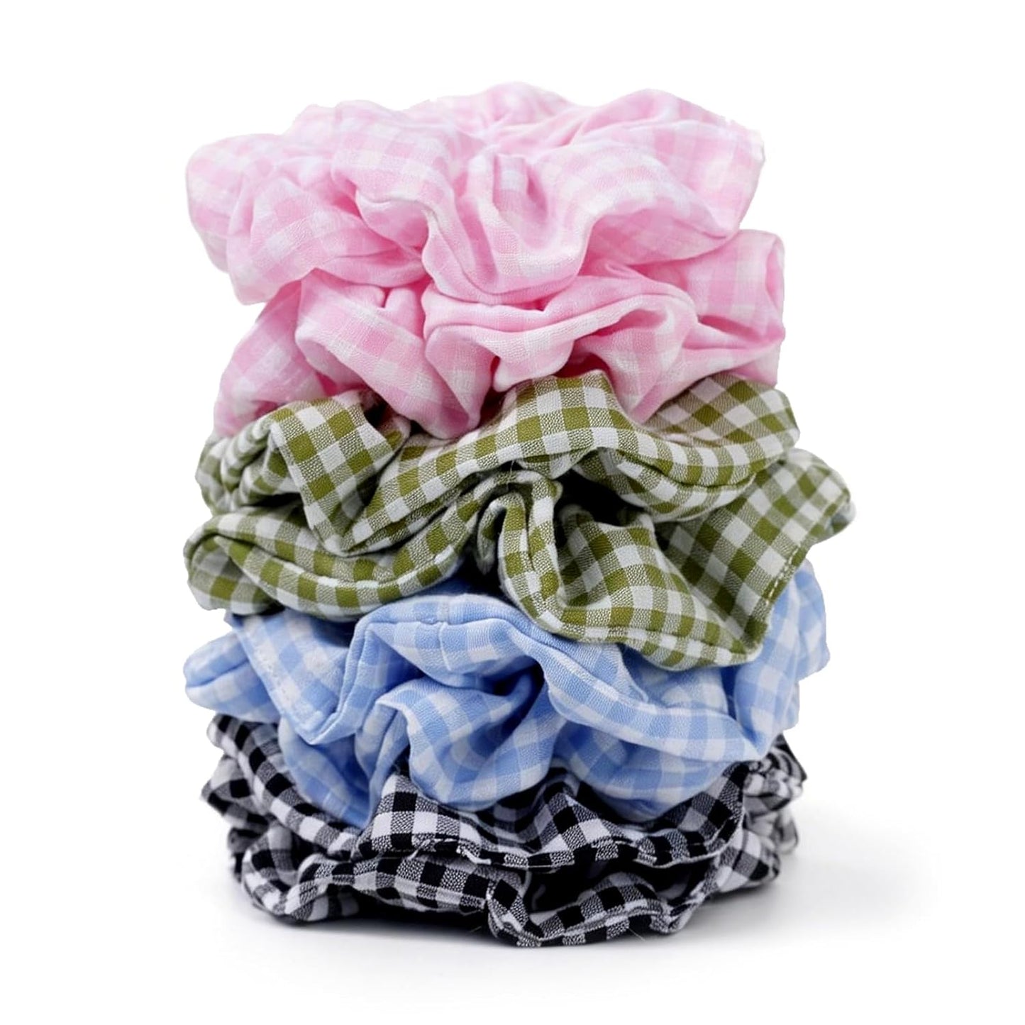 Satin Scrunchies for Women – 8PCS Blush & Brown Silk Hair Ties Set – No Crease, Frizz-Free, Gentle Elastic Hair Bands, Soft & Stylish Everyday Hair Accessories Gifts