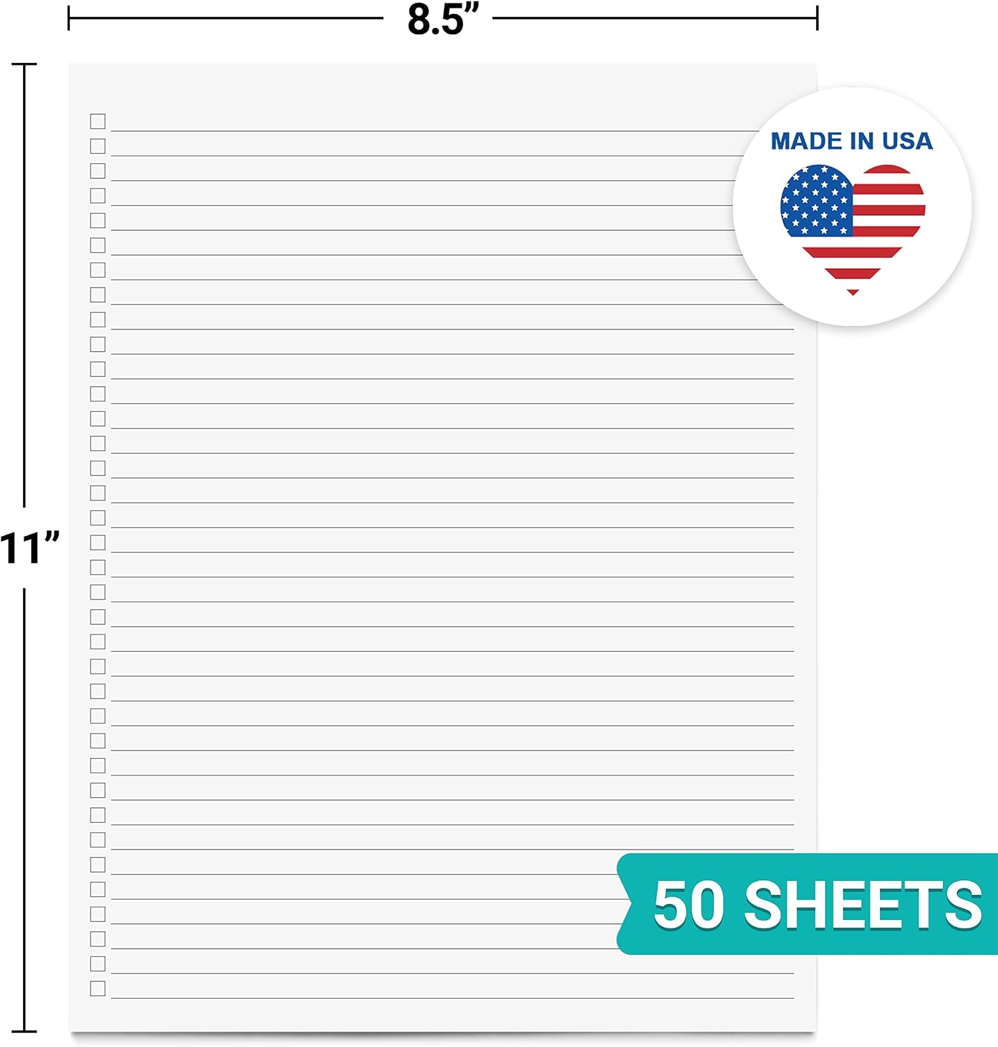 321Done Checklist Notepad, 5.5x8.5 Inches, 50 Sheets, To Do List
