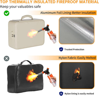 DocSafe 5200°F Fireproof Document Organizer Box with Lock, Heat Insulated